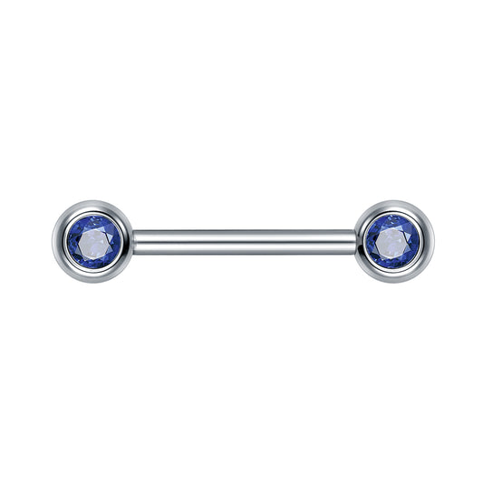 G23 Titanium Internally Threaded CZ Straight Barbells Nipple Piercing Body Jewelry Sexy Nipple Ring Piercing Jewelry