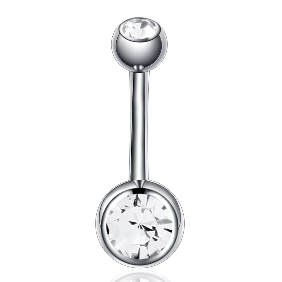 Titanium Crystal Piercing Navel Rings Bar Barbell Piercings Nombril Ombligo Piercings Belly Button Rings