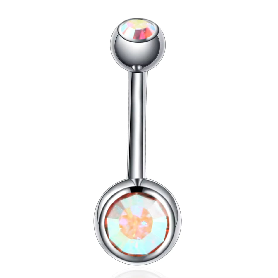 Titanium Crystal Piercing Navel Rings Bar Barbell Piercings Nombril Ombligo Piercings Belly Button Rings