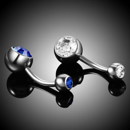 Titanium Crystal Piercing Navel Rings Bar Barbell Piercings Nombril Ombligo Piercings Belly Button Rings