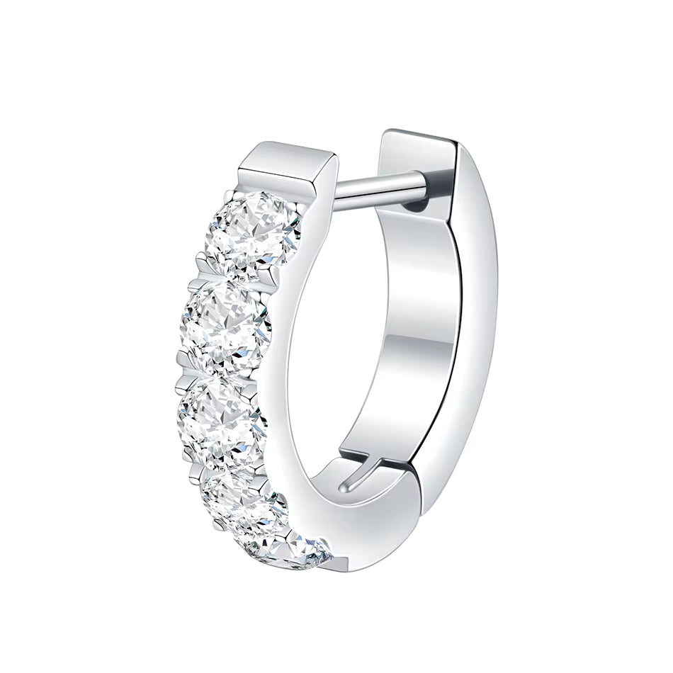 G23 Titanium Zircon Hinged Segment Septum Clicker Nose Rings