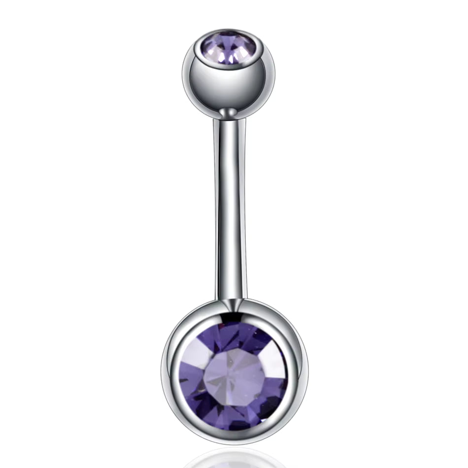 Titanium Crystal Piercing Navel Rings Bar Barbell Piercings Nombril Ombligo Piercings Belly Button Rings
