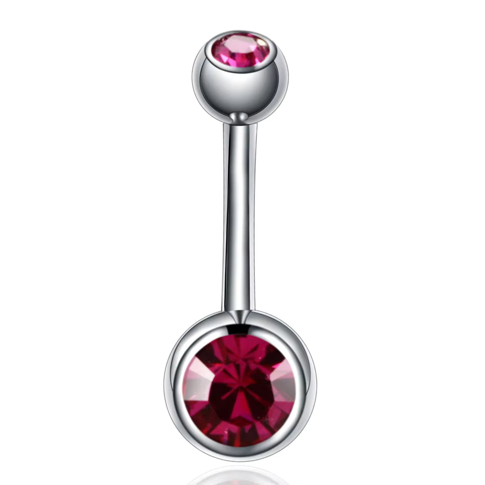 Titanium Crystal Piercing Navel Rings Bar Barbell Piercings Nombril Ombligo Piercings Belly Button Rings