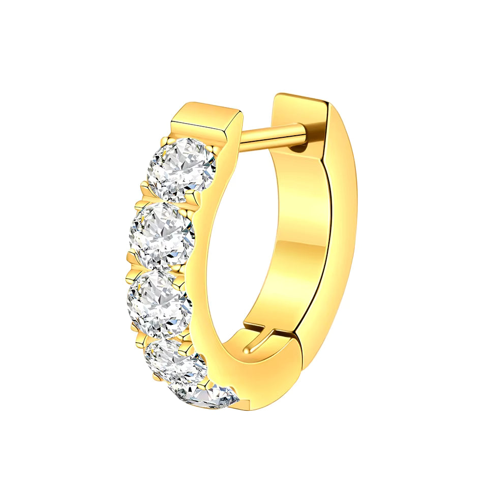 G23 Titanium Zircon Hinged Segment Septum Clicker Nose Rings