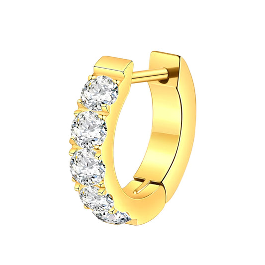 G23 Titanium Zircon Hinged Segment Septum Clicker Nose Rings