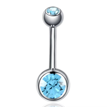 Titanium Crystal Piercing Navel Rings Bar Barbell Piercings Nombril Ombligo Piercings Belly Button Rings