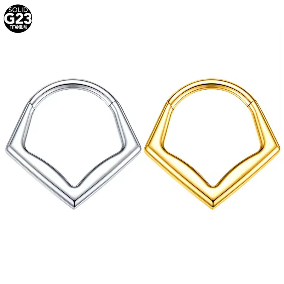 ASTM F136 Titanium Zircon Hoop Earring Fits Septum Daith Helix Cartilage Piercing Jewelry