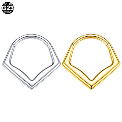 ASTM F136 Titanium Zircon Hoop Earring Fits Septum Daith Helix Cartilage Piercing Jewelry