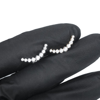 Titanium Lip Stud Internally Threaded Ear Piercing Cartilage Earrings Stud