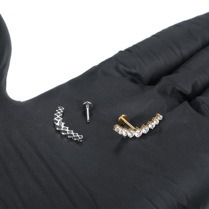 Titanium Lip Stud Internally Threaded Ear Piercing Cartilage Earrings Stud