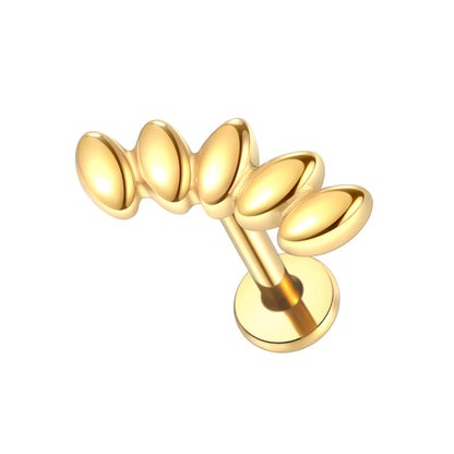 Implant Grade Titanium 16g Laurel Fan Top Labret for Women Punk Labret Lip Piercing Jewelry