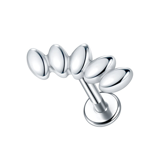 Implant Grade Titanium 16g Laurel Fan Top Labret for Women Punk Labret Lip Piercing Jewelry