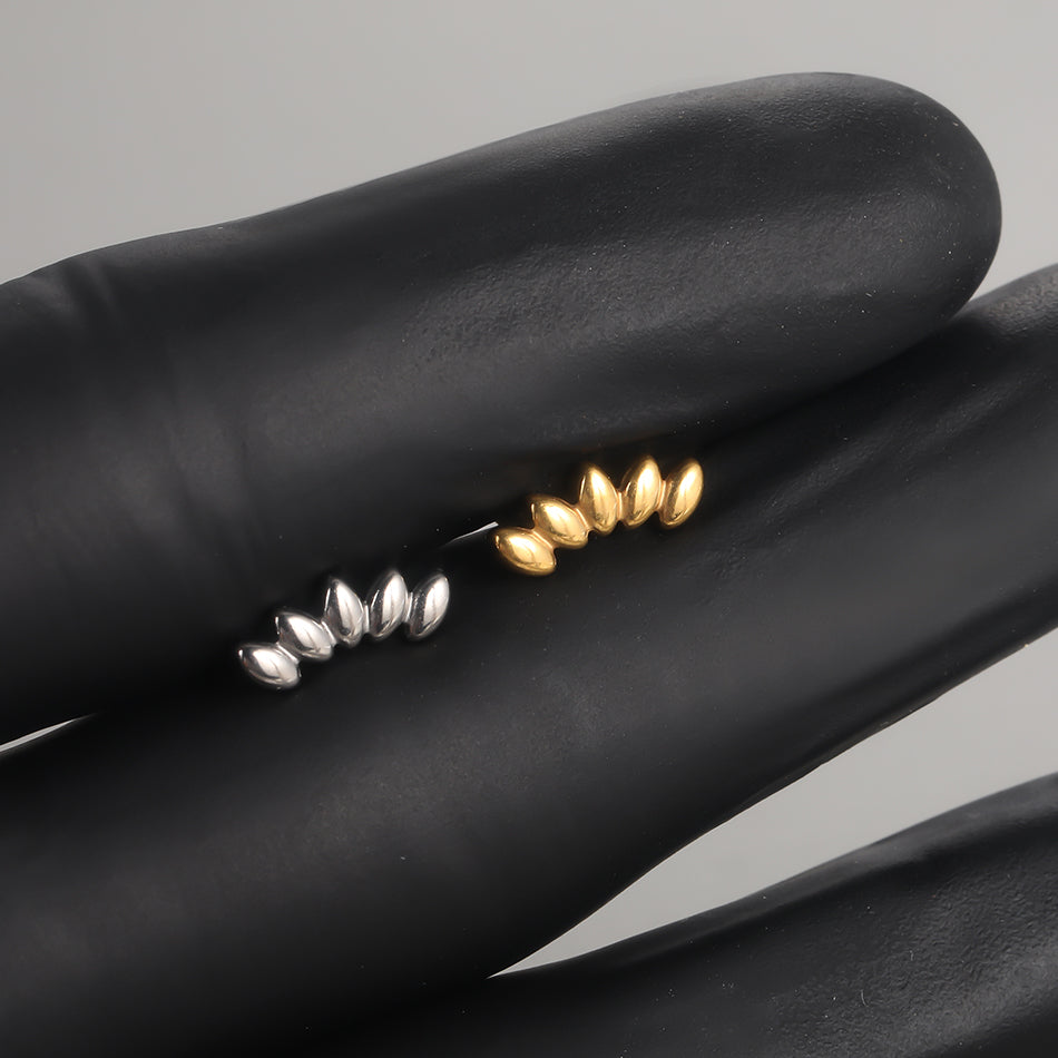 Implant Grade Titanium 16g Laurel Fan Top Labret for Women Punk Labret Lip Piercing Jewelry