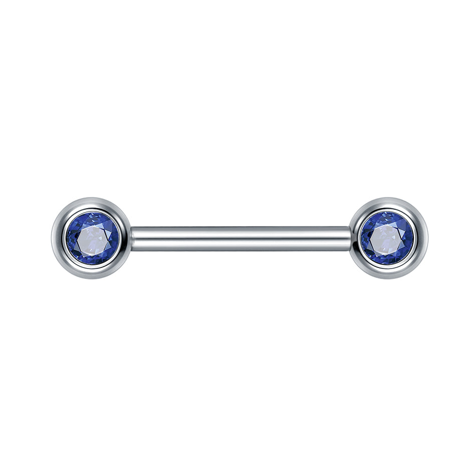 G23 Titanium Internally Threaded CZ Straight Barbells Nipple Piercing Body Jewelry Sexy Nipple Ring Piercing Jewelry