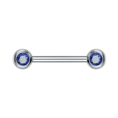 G23 Titanium Internally Threaded CZ Straight Barbells Nipple Piercing Body Jewelry Sexy Nipple Ring Piercing Jewelry